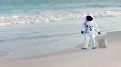 astronaut on the beach
